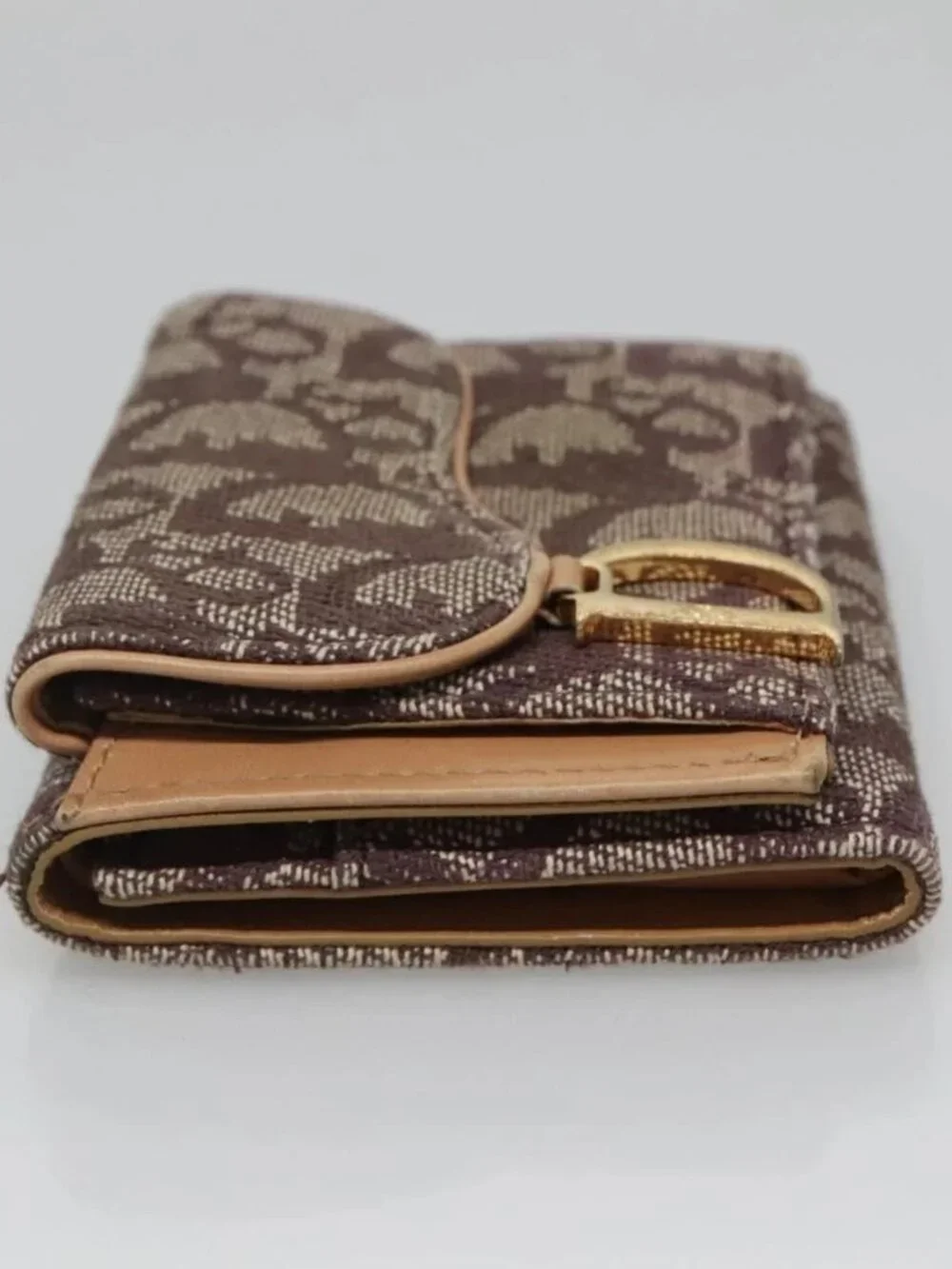 Christian Dior Trotter Canvas Wallet Black Auth ac3872